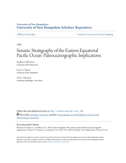 Seismic Stratigraphy of the Eastern Equatorial Pacific Ocean