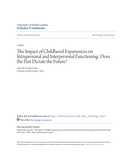 The Impact of Childhood Experiences on Intrapersonal and
