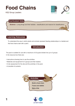 Food Chains - Hagge Woods Trust