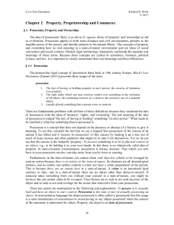 Chapter 02 Property Proprietorship and