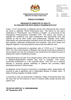 PRESS STATEMENT MESSAGE BY MINISTER OF HEALTH IN