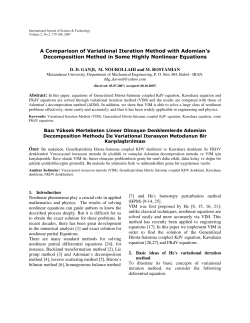 A Comparison of Variational Iteration Method with Adomian`s