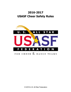 USASF 2016-17 Cheer Safety Rules