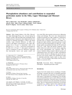Phytoplankton abundance and contributions to