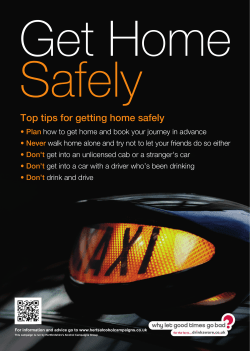 Get home safely poster - Herts Alcohol Campaigns