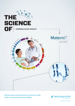MaterniTTM GENOME provider brochure