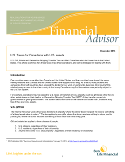 US Taxes for Canadians with US assets