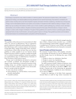2013 AAHA/AAFP Fluid Therapy Guidelines for Dogs and Cats