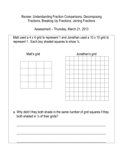 Review: Understanding Fraction Comparisons, Decomposing