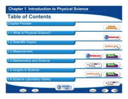 Chapter Preview Questions Chapter 1 Introduction to Physical Science