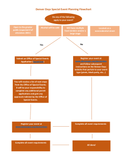 Denver Days Special Event Planning Flowchart