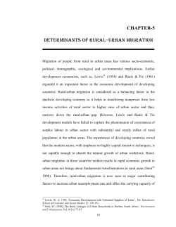 Determinants of rural&ndash;urban migration