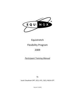 Equistretch Flexibility Program 2009