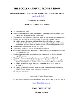 Flower Show Schedule - PDF