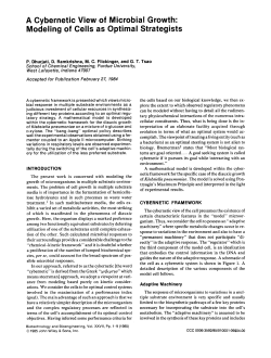 A cybernetic view of microbial growth: Modeling of cells as optimal