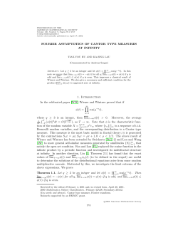 FOURIER ASYMPTOTICS OF CANTOR TYPE MEASURES AT