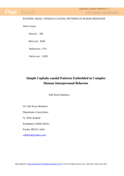 Simple cephalo-caudal patterns embedded in complex