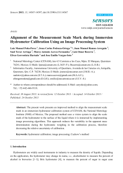 Alignment of the Measurement Scale Mark during Immersion