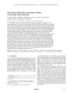 Interseismic deformation and geologic evolution of the Death Valley