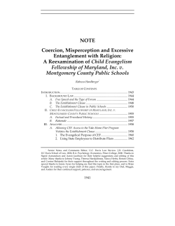 Coercion, Misperception and Excessive Entanglement with Religion