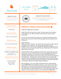 memory verse with motions