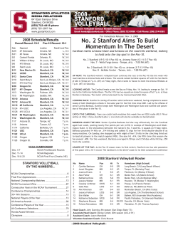 No. 2 Stanford Aims To Build Momentum In The Desert