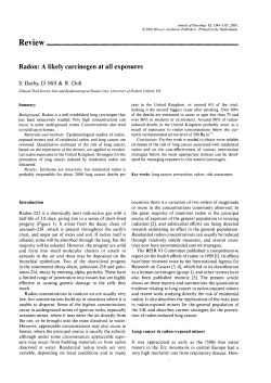 Radon: A likely carcinogen at all exposures