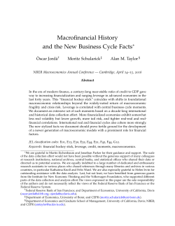Macrofinancial History and the New Business Cycle Facts&lowast;