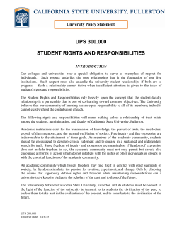 ups 300.000 student rights and responsibilities