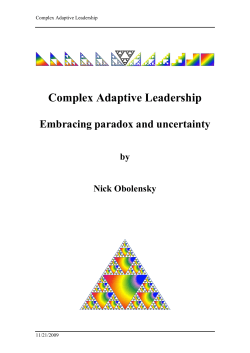 Complex Adaptive Leadership