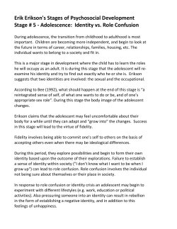 Identity vs. Role Confusion