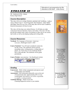 English 10 Syllabus - Romeo Community Schools