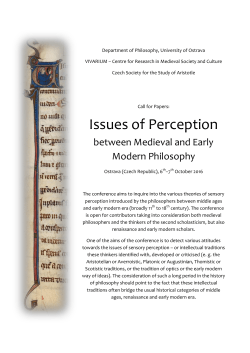 Issues of Perception