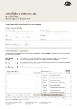 MLC Wrap Super and MLC Navigator Retirement Plan