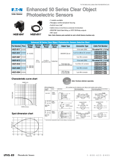 Enhanced 50 Series Clear Object Photoelectric