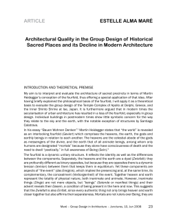 EstEllE AlmA mAr&eacute; Architectural Quality in the Group Design of