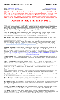 Deadline to apply is this Friday, Dec. 7.