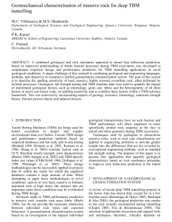 Geomechanical characterisation of massive rock for deep TBM
