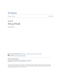 Fell and Wrath - Digital Commons @ Kent State University Libraries