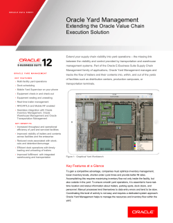 Oracle Yard Management Datasheet