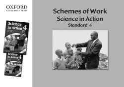 Science in Action Standard Four Schemes of Work