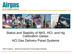 NH3, HCI, and Hg Calibration Gases and HCl Systems