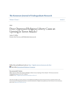 Does Oppressed Religious Liberty Cause an Uprising in Terror