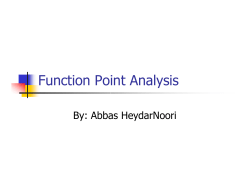 Function Point Analysis