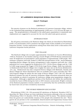 St. Lawrence Iroquoian Burial Practices