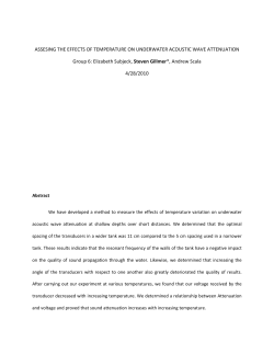 ASSESING THE EFFECTS OF TEMPERATURE ON UNDERWATER