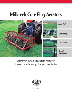 Millcreek Core Plug Aerators Brochure