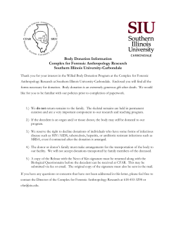 Body Donation Information Complex for Forensic Anthropology