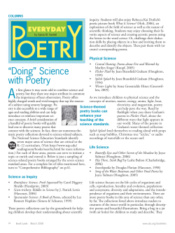“Doing” Science with Poetry
