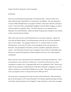 Jews in Plymouth - Congregation Beth Jacob